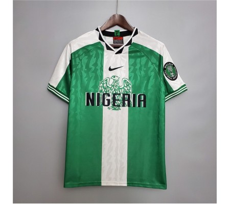 Nigeria 1996 Home Green&White Soccer Jersey